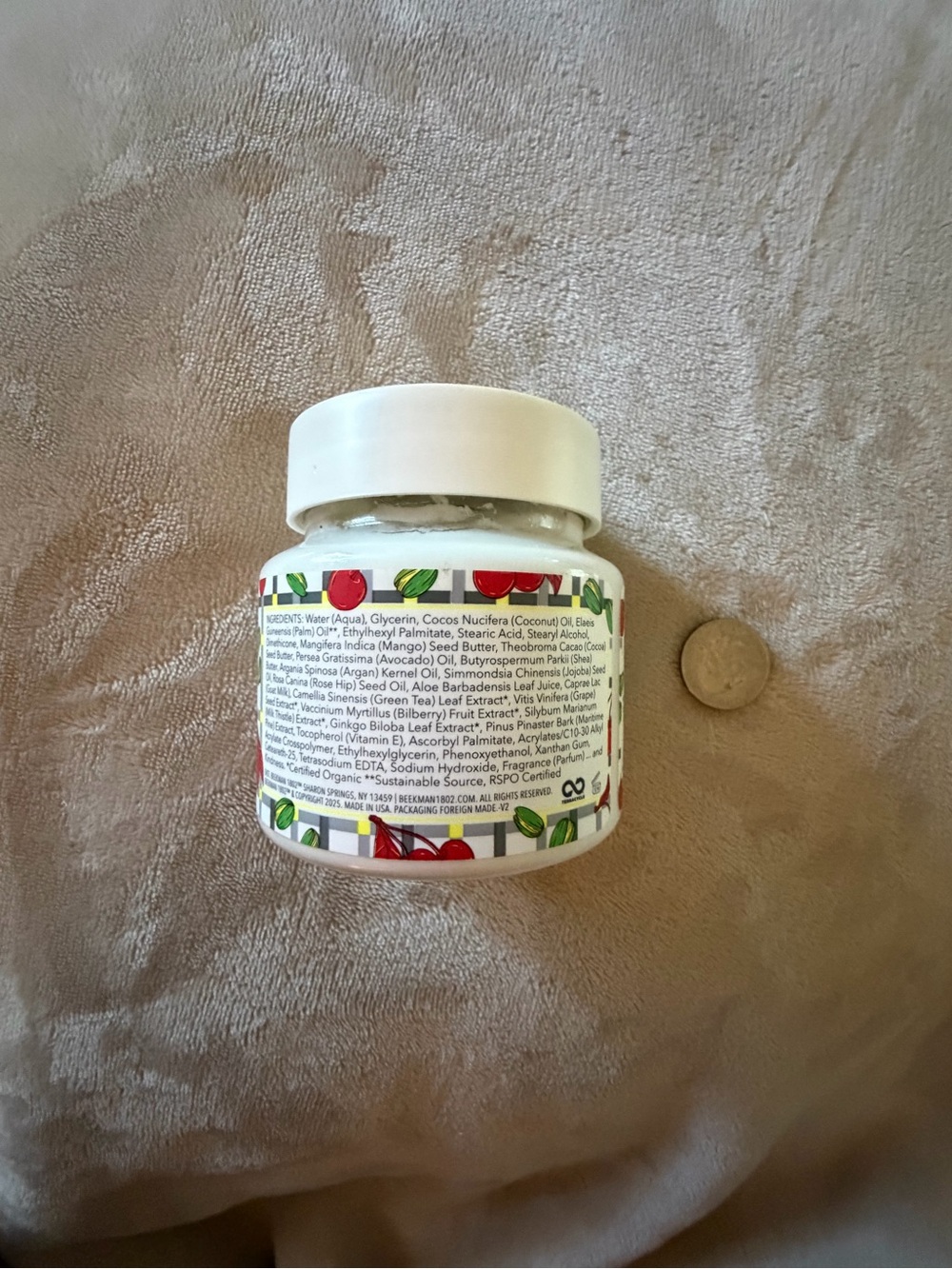 Beekman 1802 Pistachio & Dark Cherry Goat Milk Whipped Body Cream (8 fl oz) - Picture 2 of 3